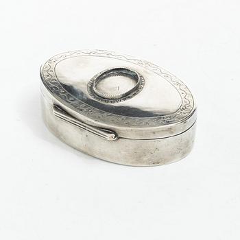 A Swedish silver snuff box, mark of Peter Andreas Thomasson, Karlskrona, 1855.