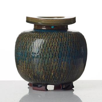 Wilhelm Kåge, a 'Farsta' stoneware jar, Gustavsberg studio 1957.