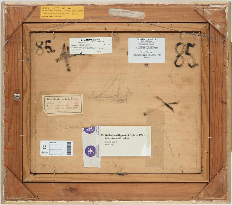 Sigrid Hjertén, "Kalkstensklippan, St Aubin".