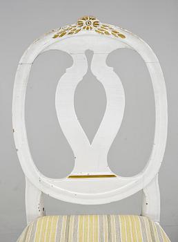 STOLAR 6 st, Gustaviansk provins, snarlika, 1700-tal.