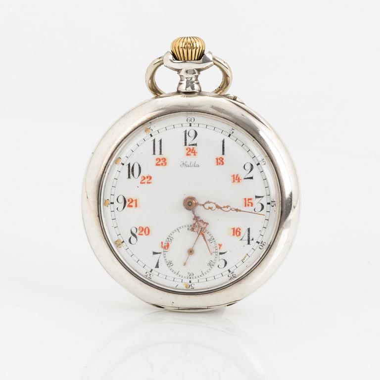 Halda, pocket watch, 51 mm.