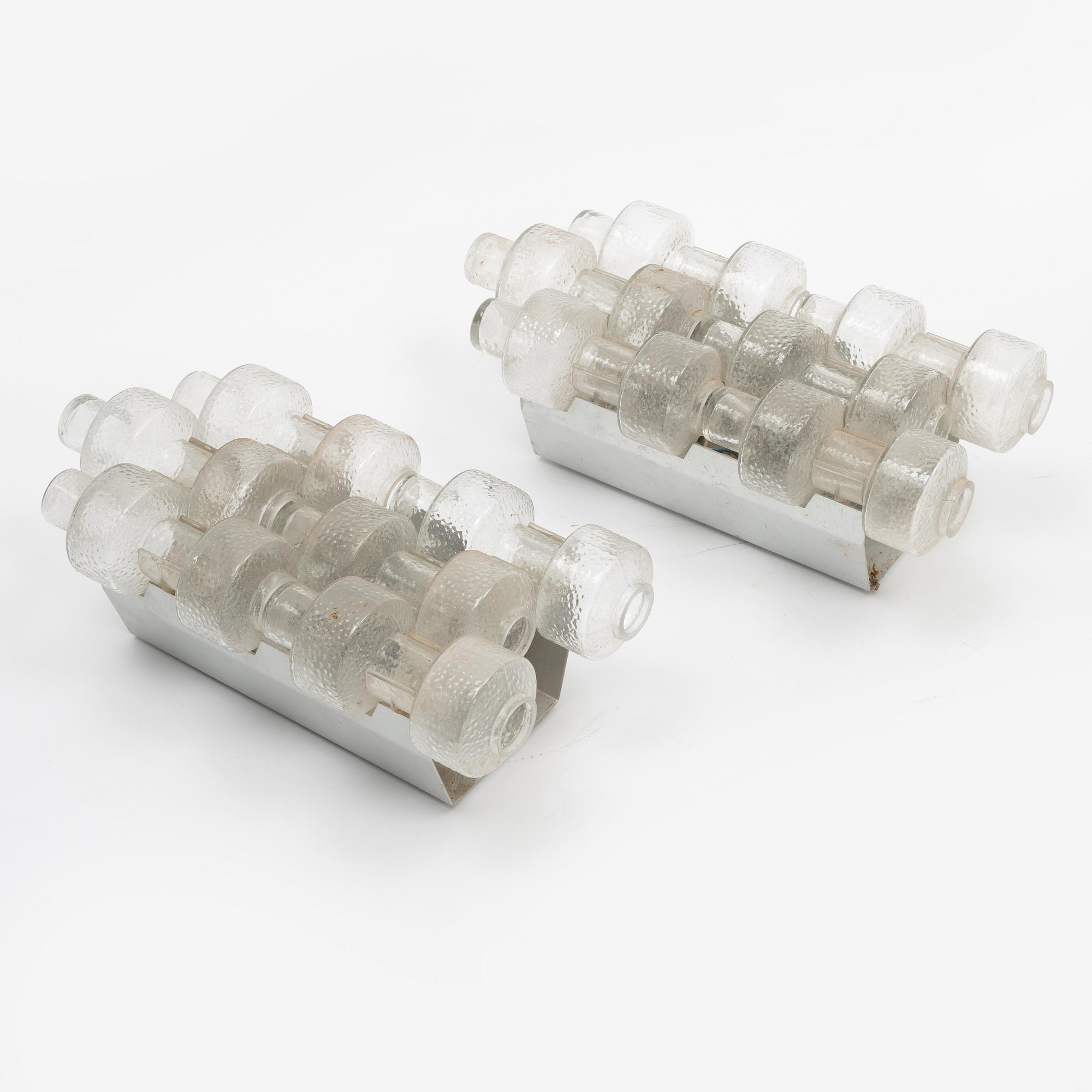 A pair of 'Festival' wall lights by Gert Nyström, Fagerhults Belysning, second half of the 20th century.