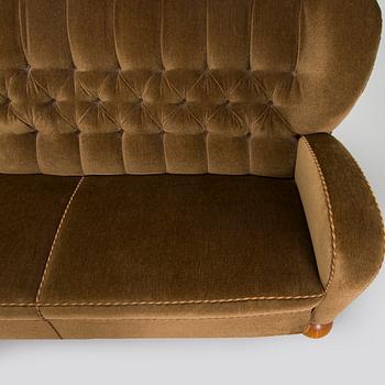 Märta Blomstedt, soffa, "Aulanko"-modellen. Formgiven 1939.