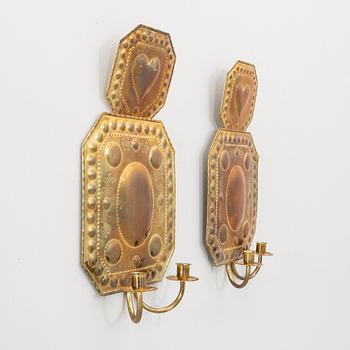 Light plates, a pair, Baroque style, first half of the 20th century.
