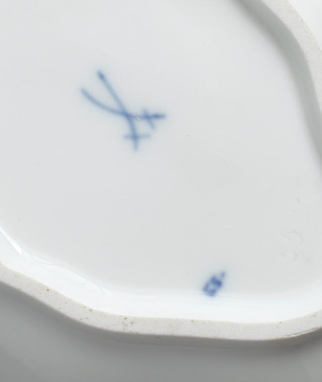 SERVISDELAR, 8 st, porslin, Meissen, 1900-talets första hälft.