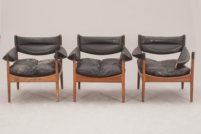 KARMSTOLAR, 3 st, Kristian Vedel, "Modus", Danmark, 1960-tal. CITES-intyg medföljer.