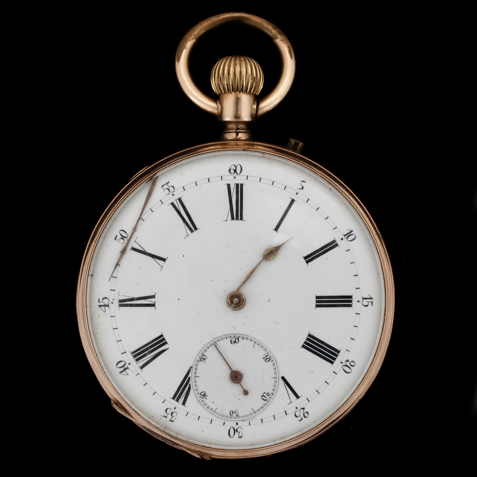HERRFICKUR, guld 14k, sent 1800-tal. Vikt ca 70 gram.