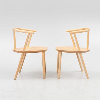 Claesson Koivisto Rune, karmstolar, ett par, "Five chair", Meetee, Japan, 2013.