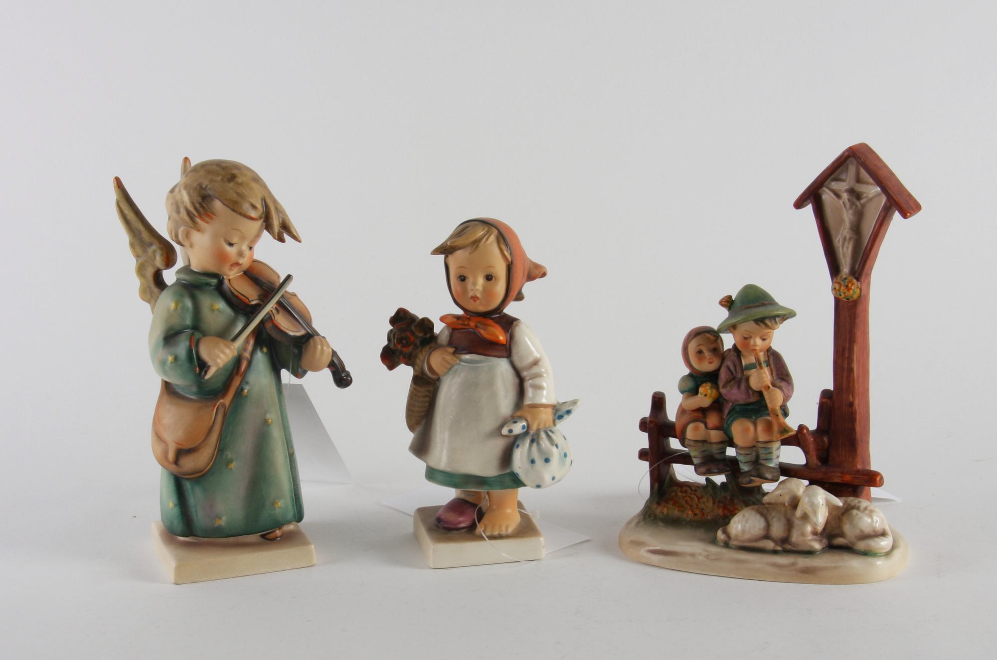 FIGURINER, 3 st, porslin, Hummel.