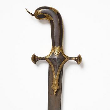 A 17th century watered-steel Shamshir, by Asadullah Isfahani, Safavid dynasty,