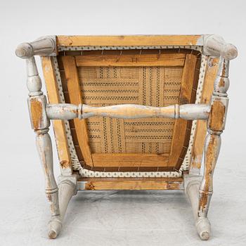 A pair of Gustavian style chairs, early 20th Century.