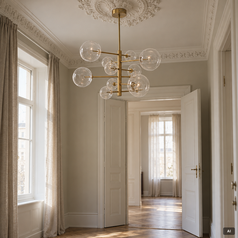 Eichholtz, ceiling lamp, Argento.
