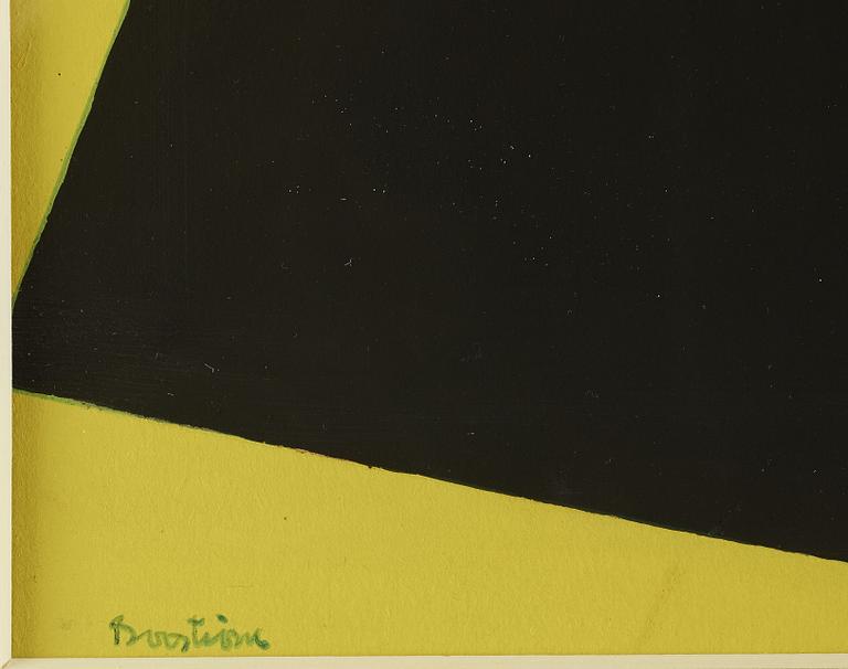 HARRY BOOSTRÖM, Gouache på papp, signerad. Daterad -54  a tergo.