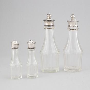 A Swedish Gustavian silver cruet-set, Anders Brandt, Norrkoping 1786.