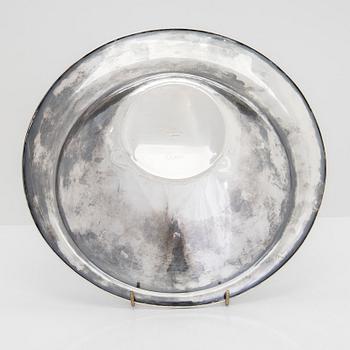 Tapio Wirkkala, a silver dish, Kultakeskus, Hämeenlinna 1959.