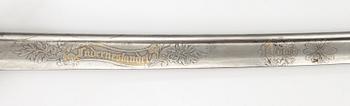 Sabel, svensk, m/1859 för infanteriofficer, med balja.