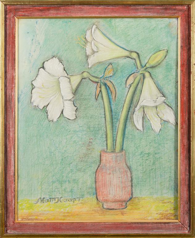 MATTI HAUPT, pastel, signed.