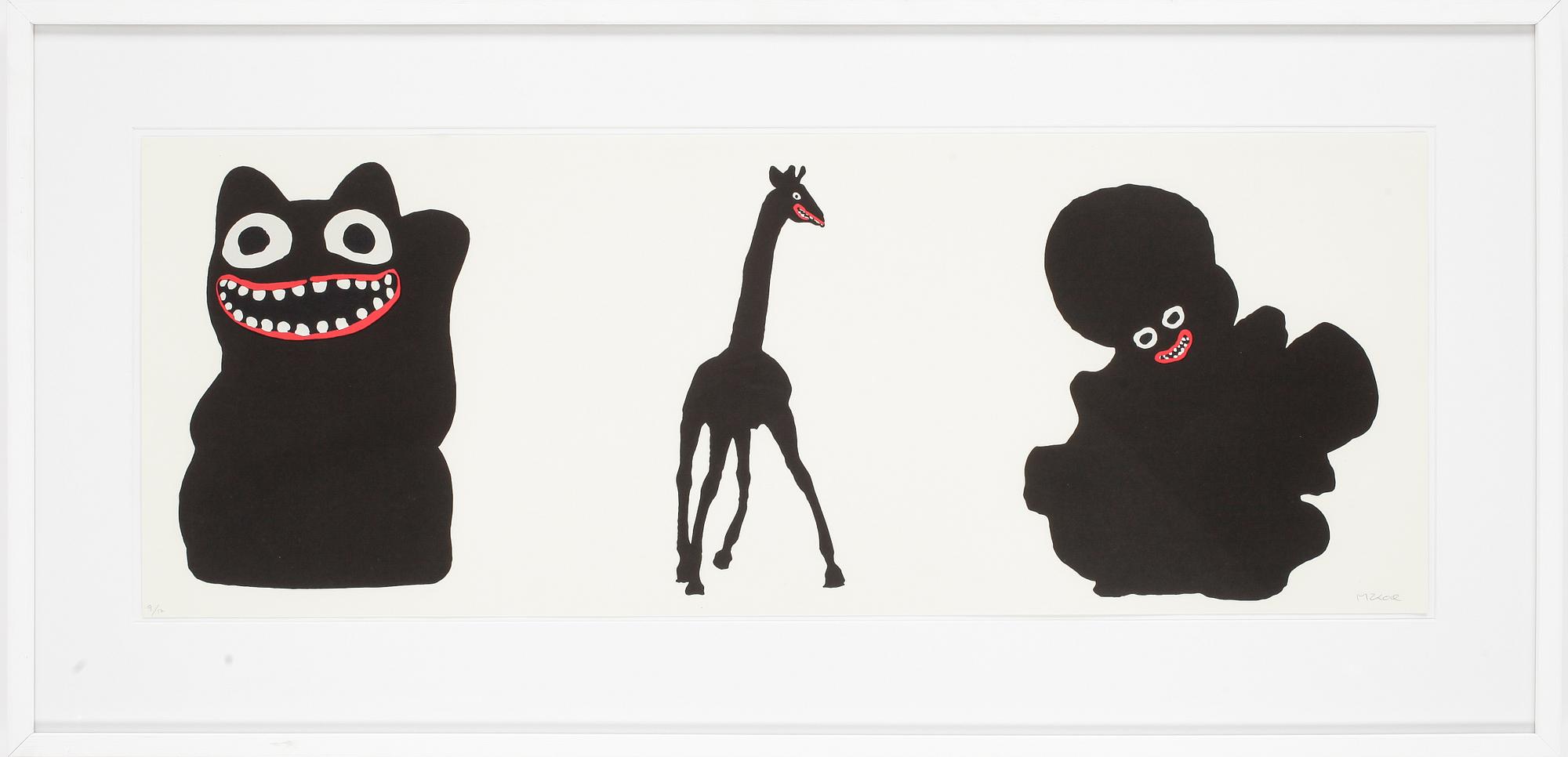 MAKODE LINDE, färglitografi, 2012. Signerad med blyerts 9/17.