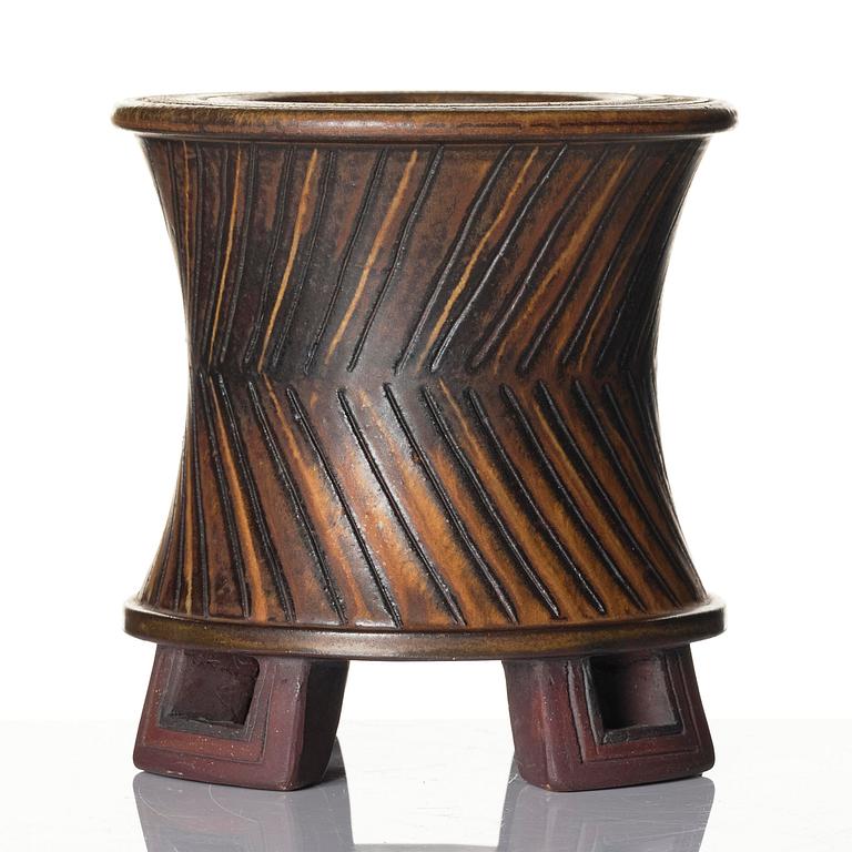 Wilhelm Kåge, a "Farsta" stoneware vase, Gustavsberg Studio, 1959.