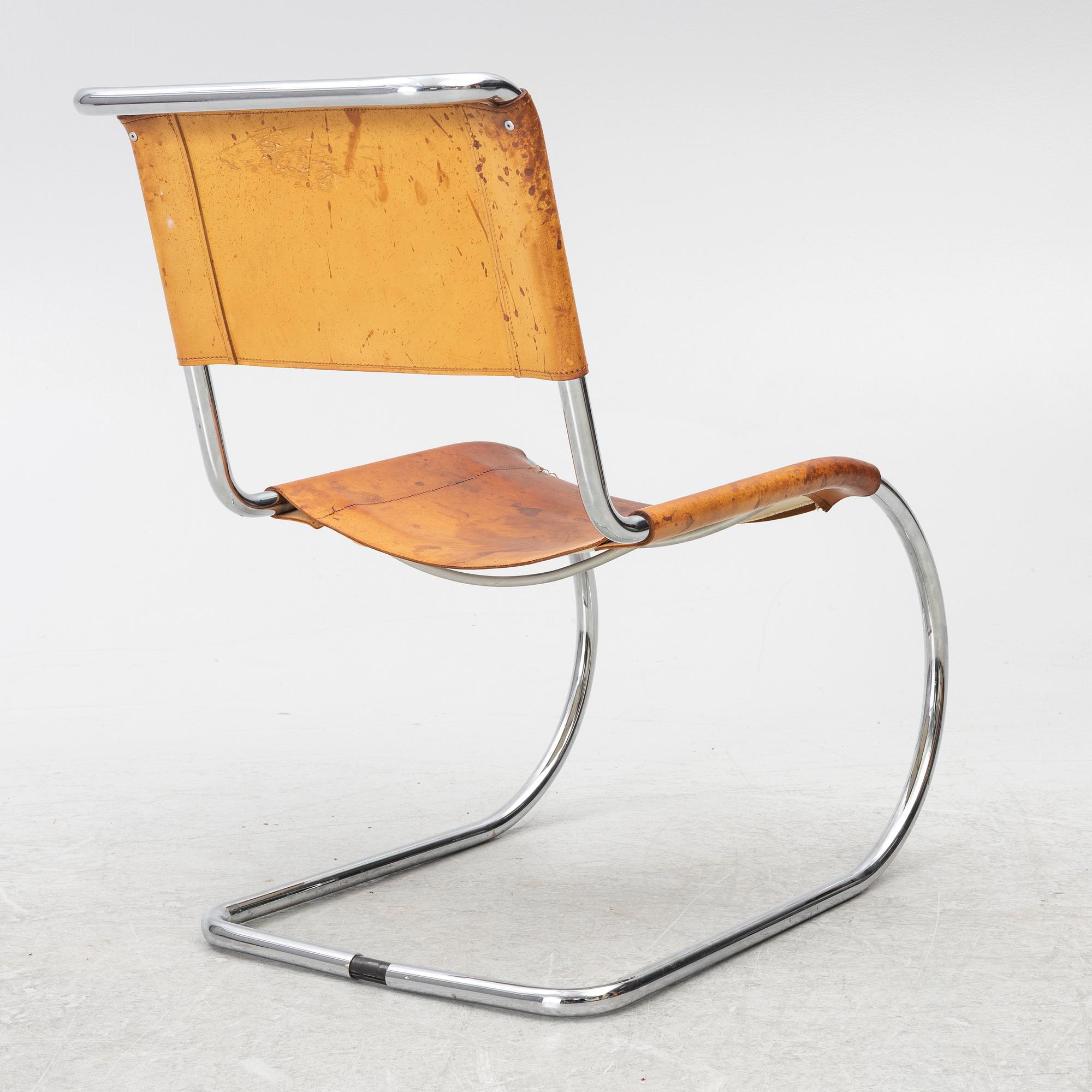 Ludwig Mies van der Rohe, Chair, "MR10", Thonet, likely 1970s.