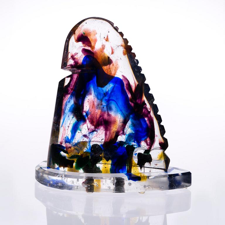 NANNY STILL, GLASS SCULPTURE. To swallow . Signed Nanny Still 1995, P.U.