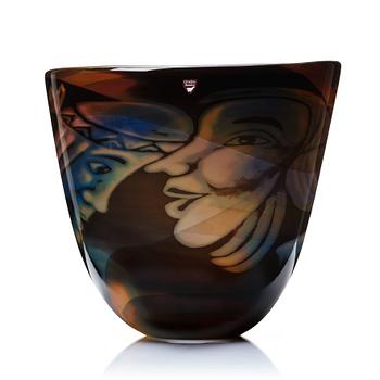 145. Eva Englund, a 'Graal' glass vase, Orrefors, Sweden.