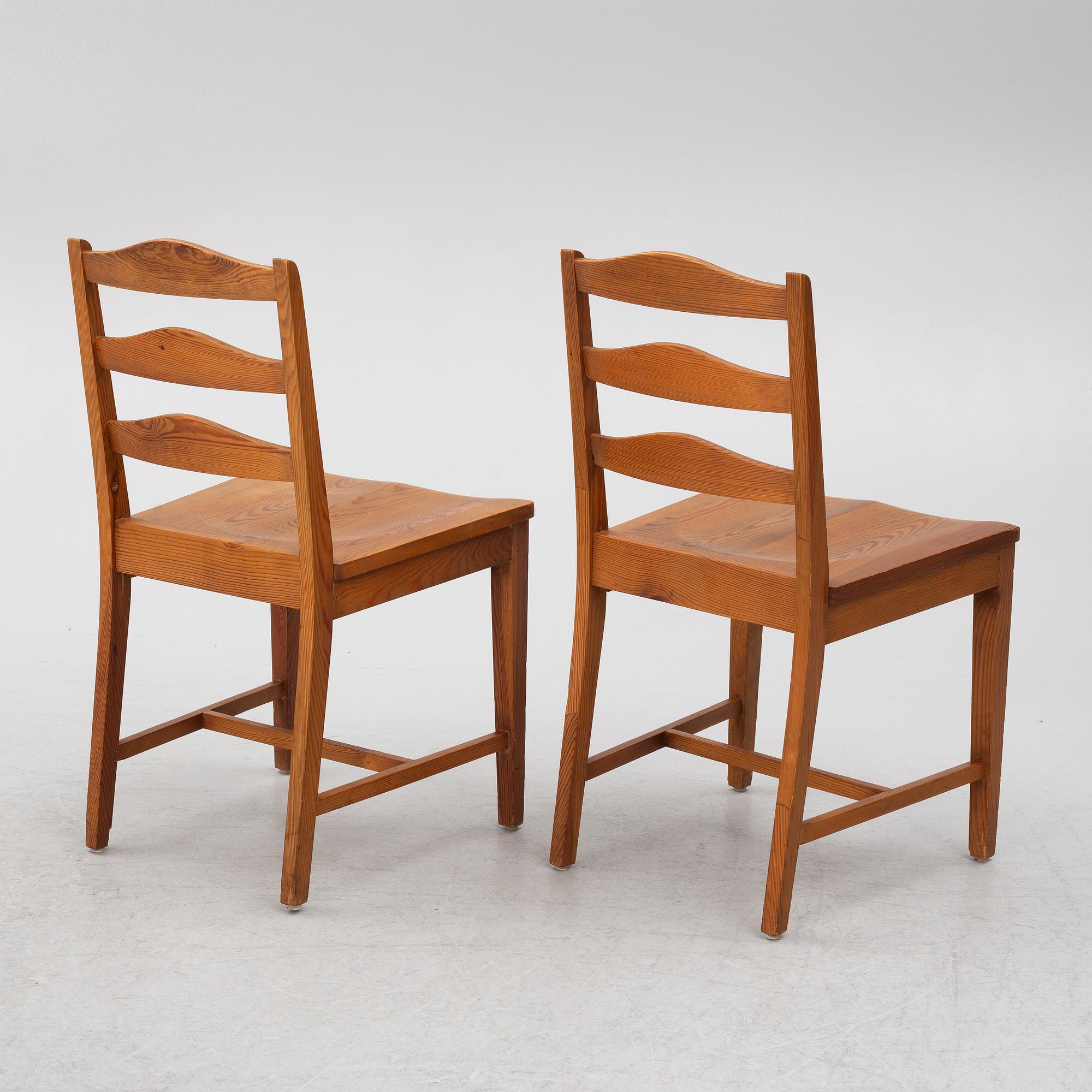 Stolar, 4 st, sportstugemöbler, 1900-talets mitt.