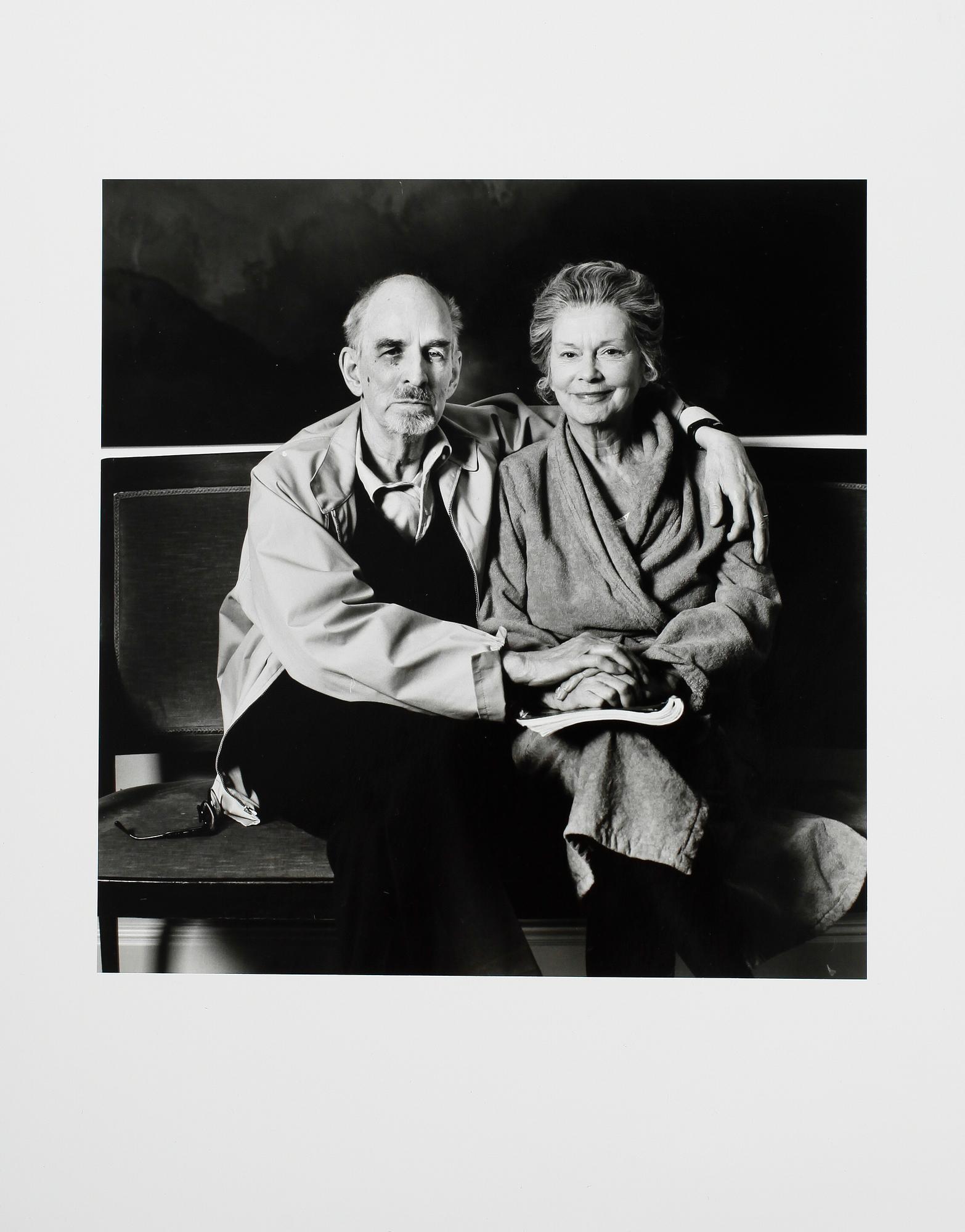 BERNT-OLA FALCK, tillskriven, silvergelatinfotografi, porträtterande Ingmar Bergman och Anita Björk på Dramaten.
