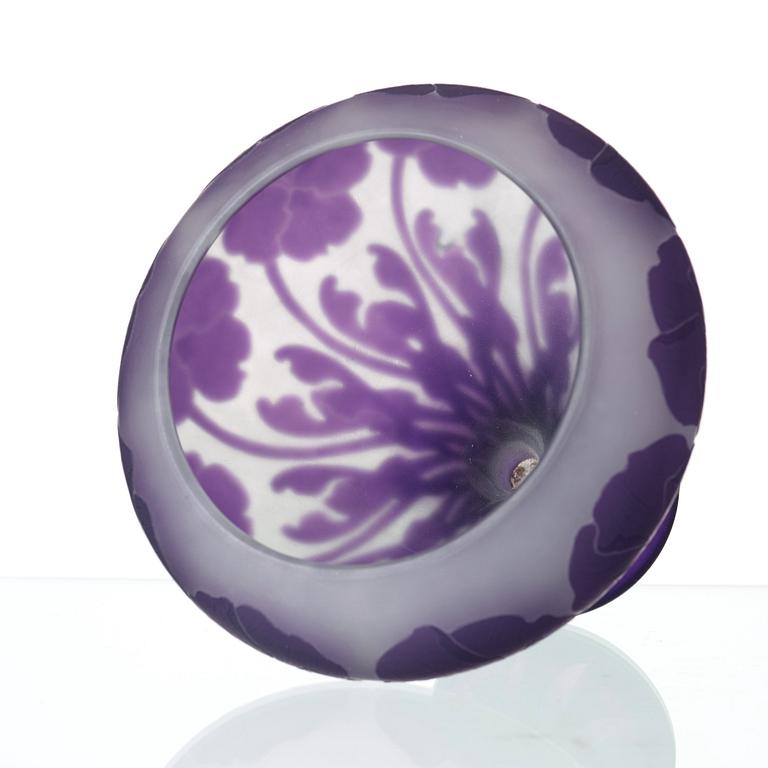 Karl Lindeberg, an Art Nouveau cameo glass vase, Kosta.