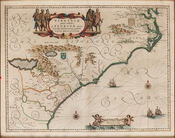 552. Jan Jansson, "Virginiae, partis australis, et Floridae partis orientalis, interjacentiumqus regionum Nova Descriptio".