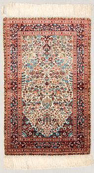 Hereke silk rug, approximately 123x77 cm.