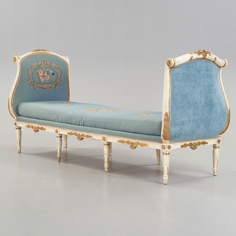 A Gustavian sofa by Carl Fredrik Flodin, master in Stockholm 1776-95.