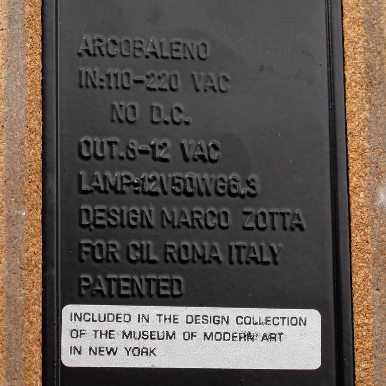 SKRIVBORDSLAMPA, metall, 'Arcrobaleno', design Marco Zotta, CIL, Italien, 1900-talets andra hälft.