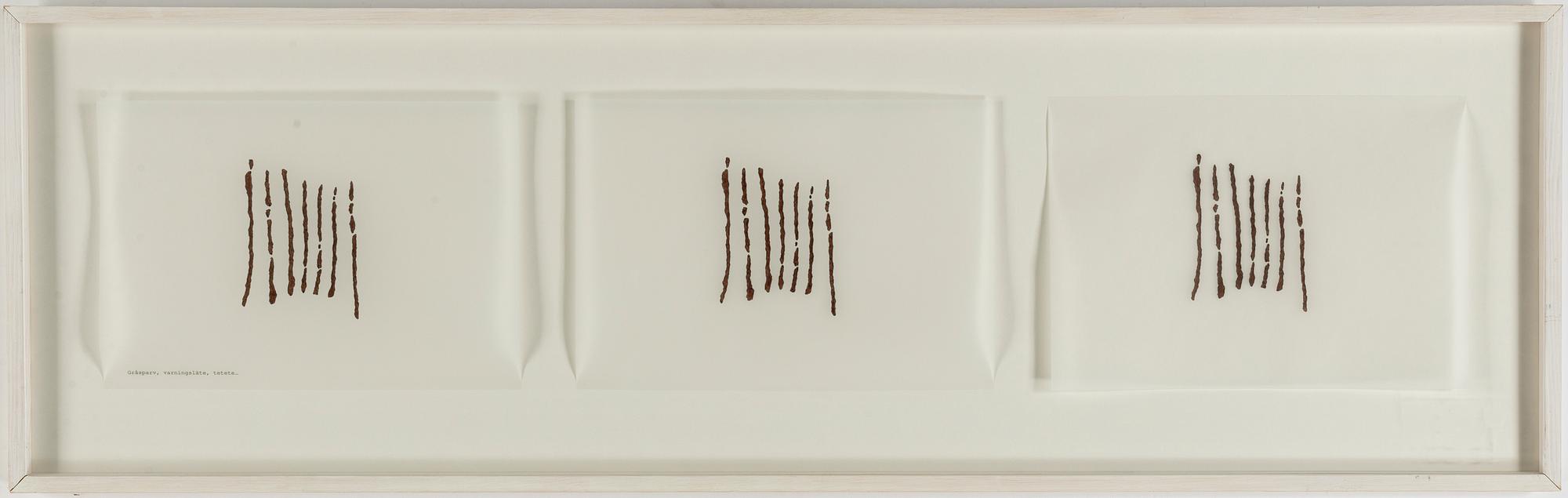 Anna Ling, akvarell och maskinskrift på papper, utfört 2003.