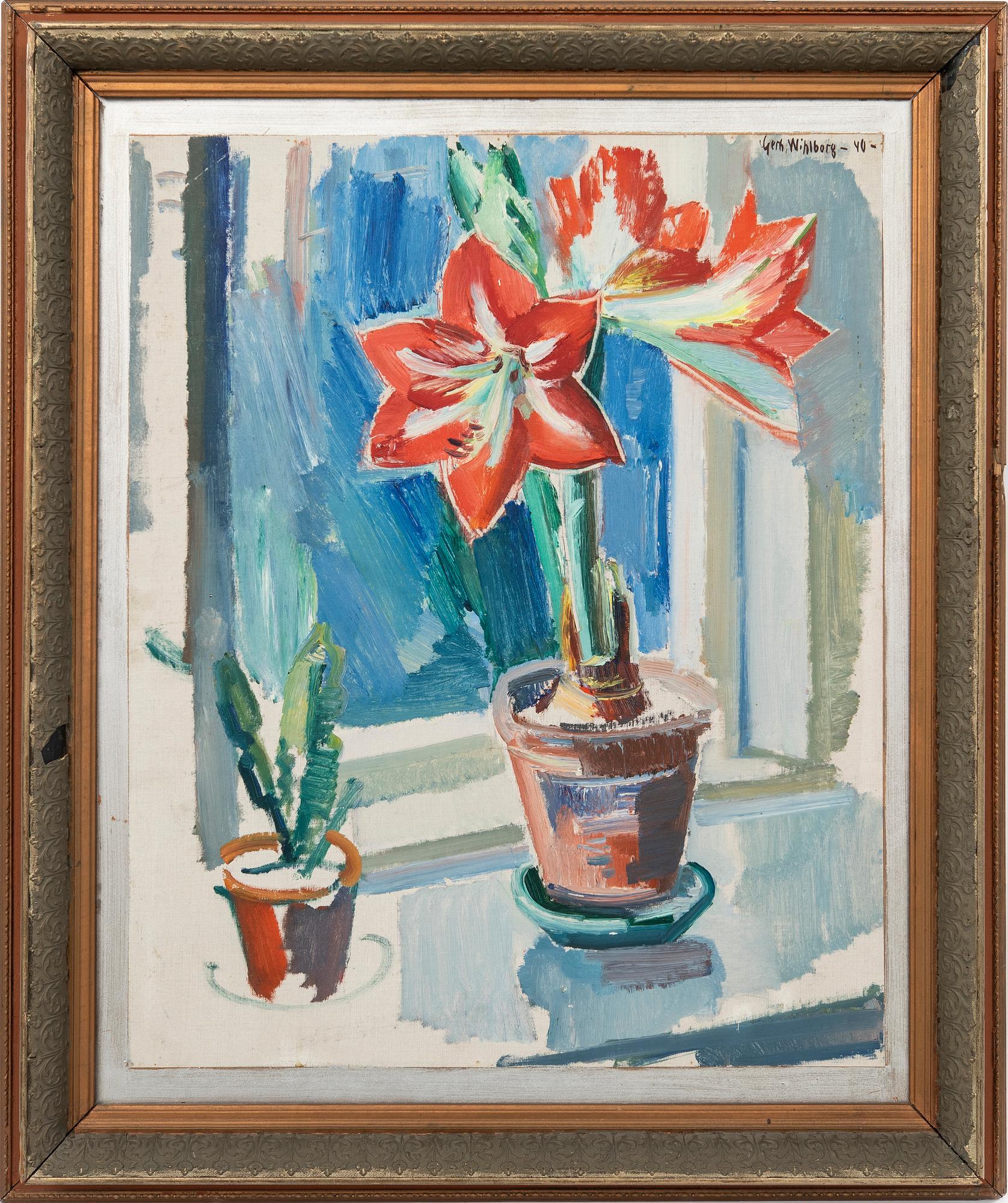 Gerhard Wihlborg, Still Life with Amaryllis.