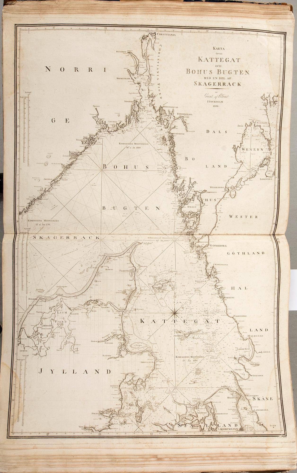 Gustaf af Klint, book, "Sweden's Maritime Atlas", 1797-1815.