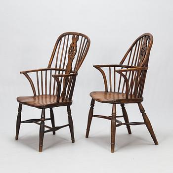 Four 'Windsor-chairs turn of 20th century.