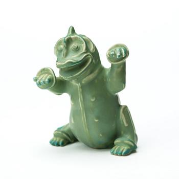 Wilhelm Kåge, a stoneware figure of a 'dragon puppy', Gustavsberg, Sweden 1940's.