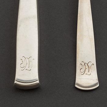 Jacob Ängman, silver cutlery 'Rosenholm' (25 pc), GAB.
