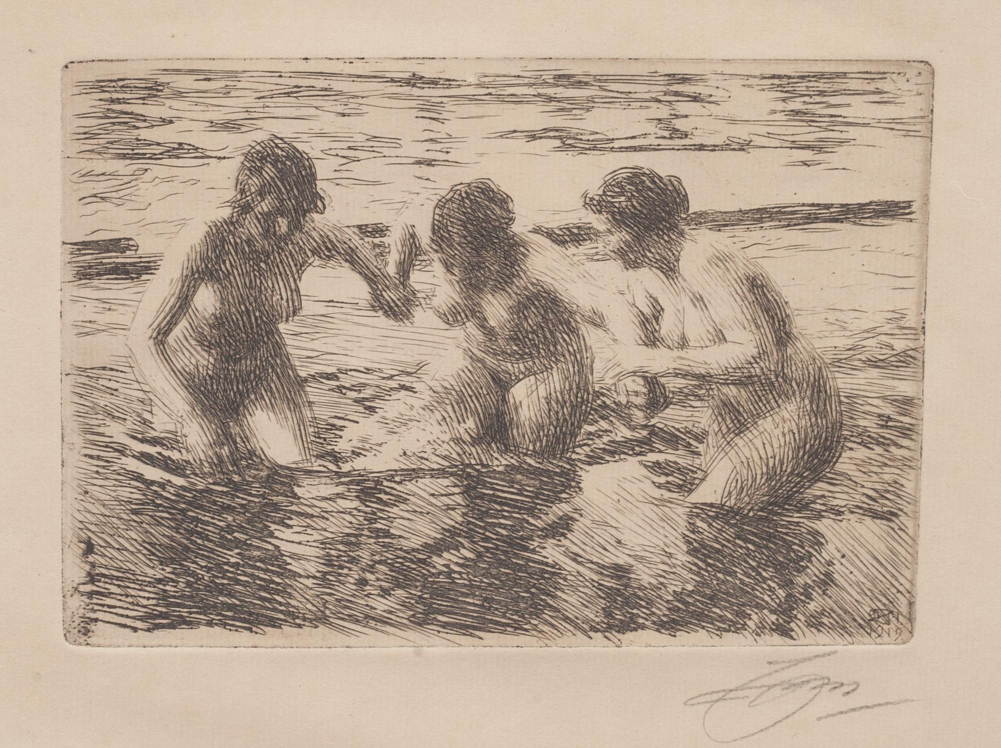 ANDERS ZORN, etsning, signerad i blyerts, signerad och daterad 1919 i plåten.