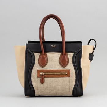 Céline, a canvas and leather 'Luggage' handbag.