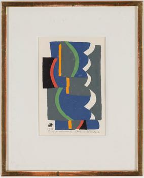 LENNART RODHE, color litograph, signed and dated 1958.