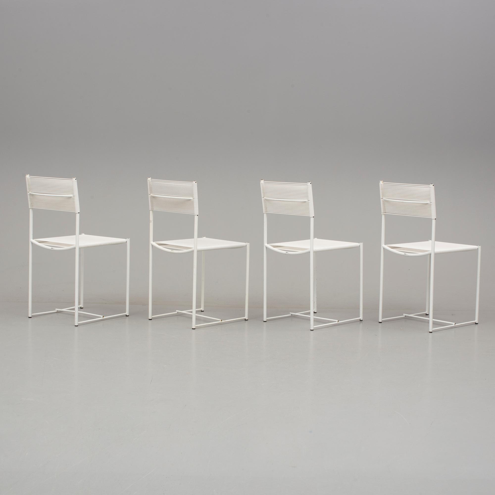 GIANDOMENICO BELOTTI, stolar, 4 st, "Spaghetti", Alias, Italien, modellen formgiven 1960.