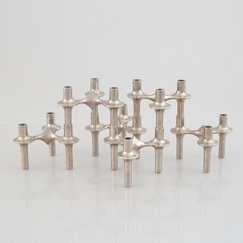 Caesar Stoffic & Fritz Nagel, candlesticks, 6 pcs, Germany.