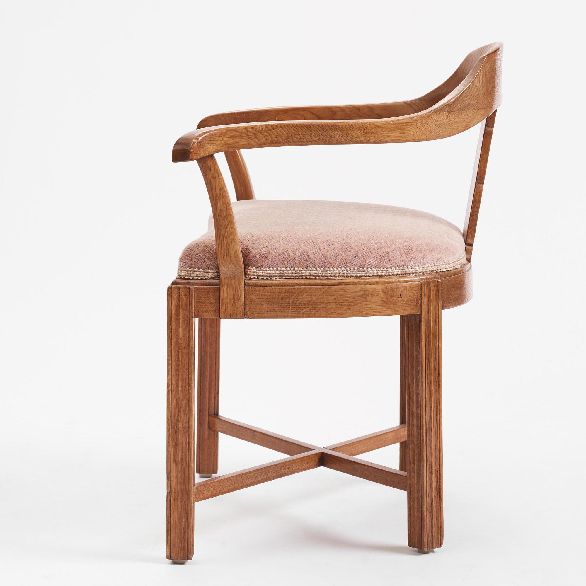 J. E. Blomqvist, a Swedish Grace writing cabinet with armchair, Uppsala, ca 1921.