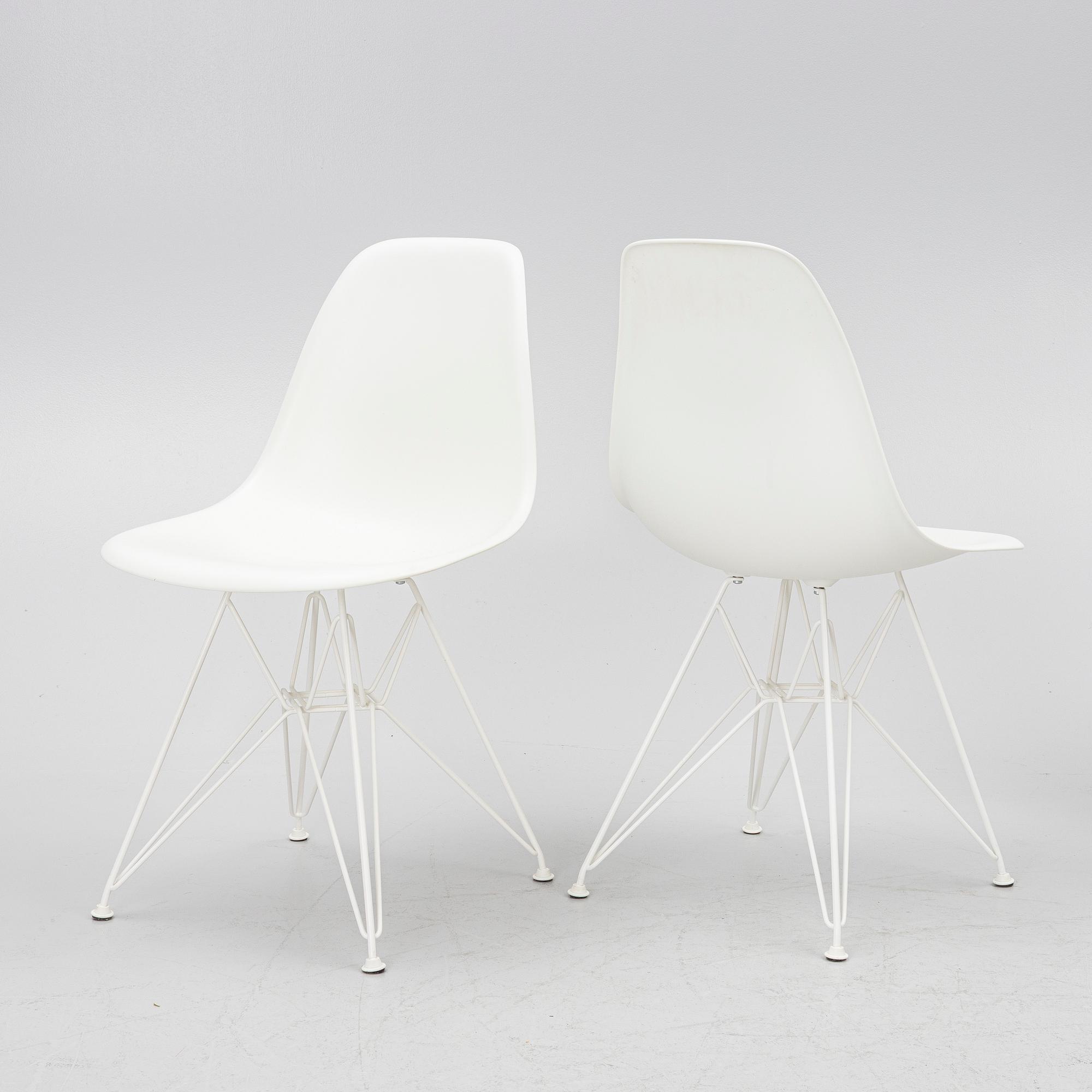 Charles & Ray Eames, chairs, 6 pcs, "Plastic chair DSR", Vitra, 2020.