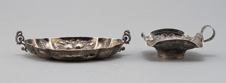 FAT samt SKÅL, silver, 1900-talets första hälft. Vikt 145 g.