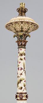 GOLVLAMPA, majolika, "Ivory", Rörstrand, 1800/1900-tal.