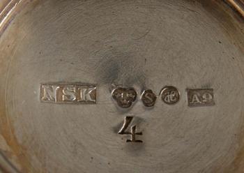 STRÖARE, 3 st, silver. Sverige, 1950-tal.