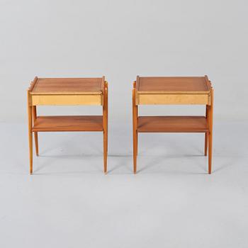 SÄNGBORD, ett par, AB Carlströms & CO Möbelfabrik, 1950/60-tal.